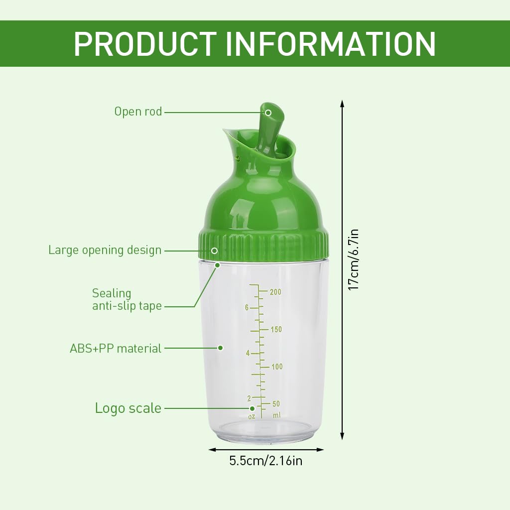 Supvox Sauce and Oil Dispenser Bottle for Cooking with Airtight Silicone Seal | 200ml Food‑Grade PP Refillable Container