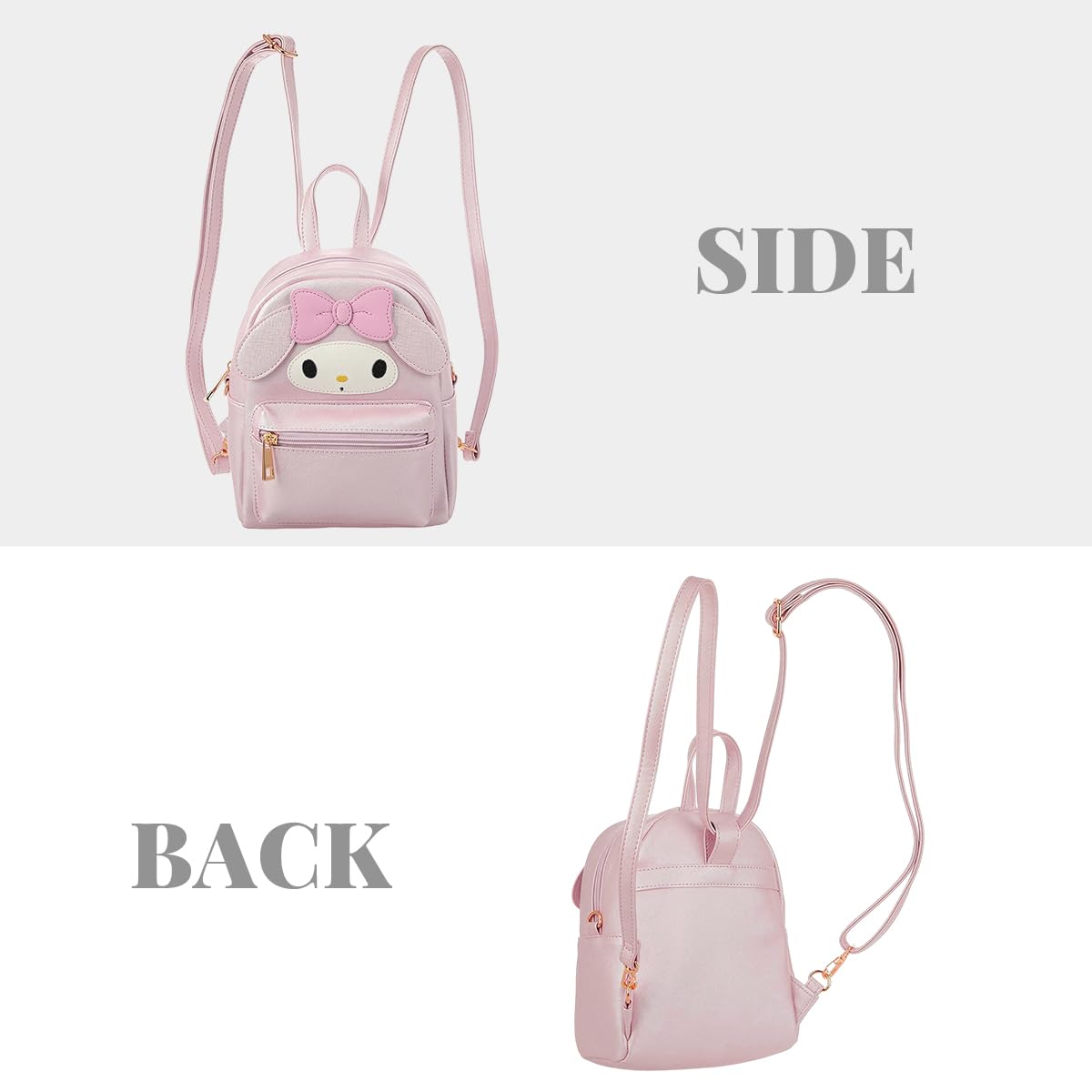 PALAY Sling Bag featuring Dual Layer 17x8x21cm Design with Detachable Strap and Pink PU for Girls