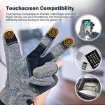 STHIRA® Winter Gloves for Men, Fashion Waterproof Touchscreen Non-Slip Thermal Fleece Lined Riding Gloves for Driving, Cycling, Hiking, Skating, Grey(Size: L)