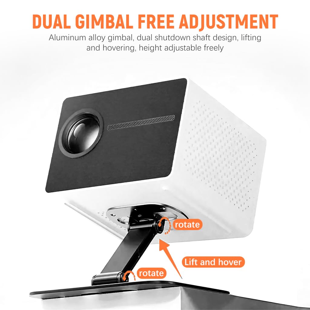 ZORBES Projector Holder Stand for Desk and Wall Use with 180° Dual Joint Design | 2 PCS Carbon Steel Mount