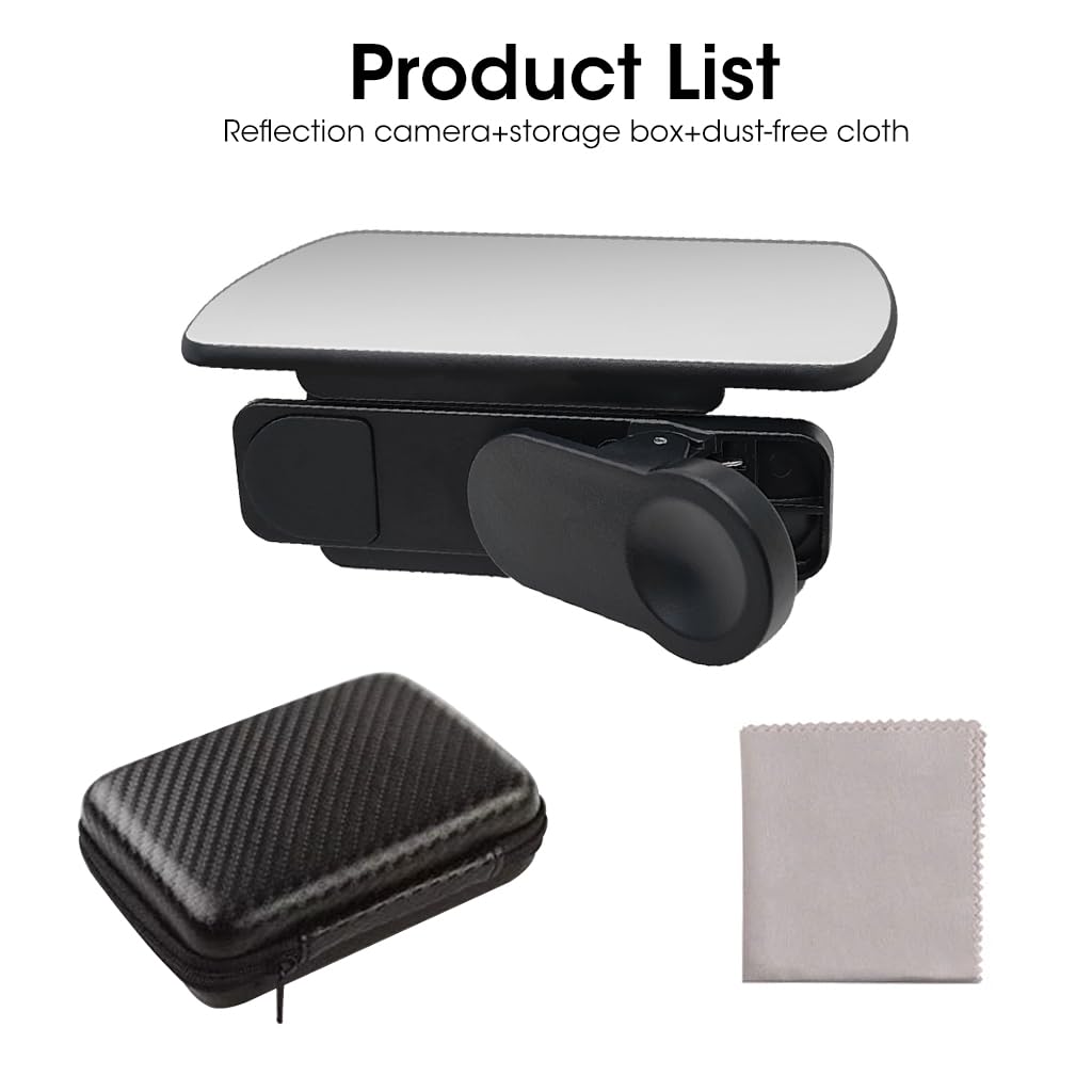 ZORBES Phone Camera Mirror Reflection Clip Kit for Creative Photography with Adjustable Angle | Fits Most Smartphones