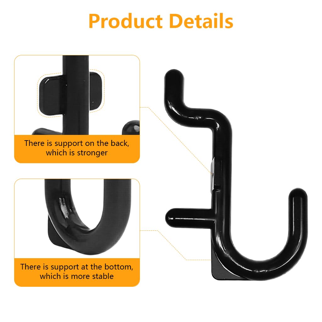 Serplex Pegboard Hooks for 6mm Hole Boards featuring 4.5cm J Shape Plastic Design | 50Pcs Set