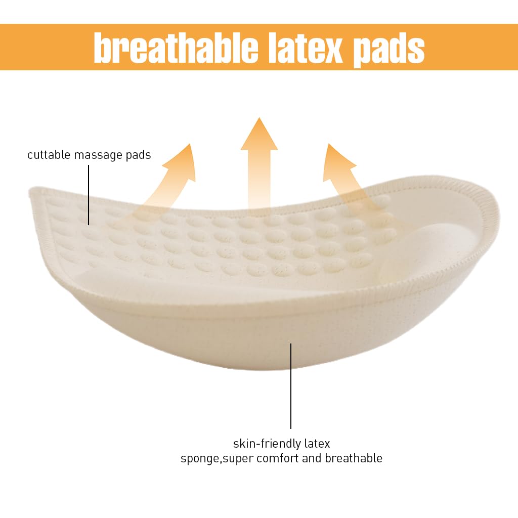 MAYCREATE Bra Pads Inserts for Sports Bras and Bikini Tops featuring 3D Push Up Design | 2 Pairs Breathable Faux Latex Cups