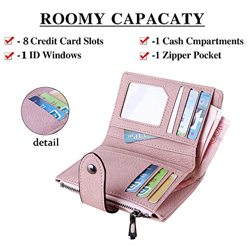 PALAY® Small Purse for Girls Ladies PU Leather Bifold Short Mini Clutch Wallet Credit Card Holder for Womens Purse