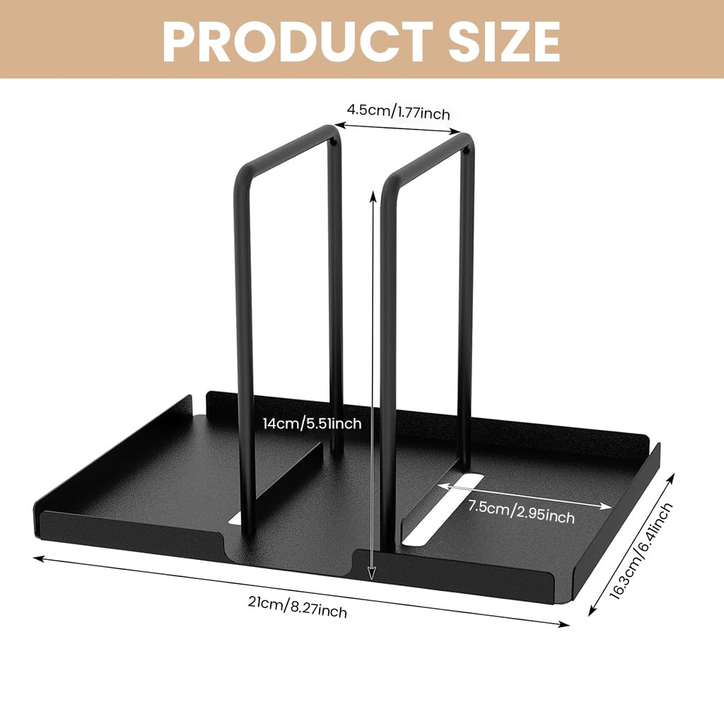 ZIBUYU Metal Napkin Holder for Table with Dual Storage Shelf featuring Carbon Steel Frame | Modern Organizer for Dining and Picnic Use