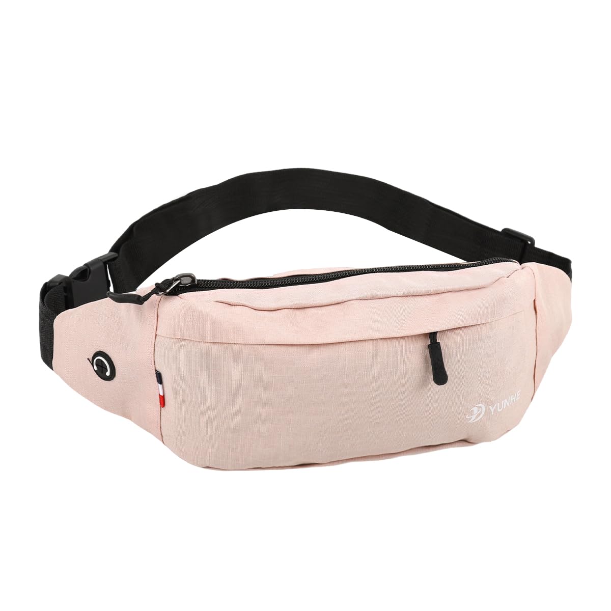 GUSTAVE Waist Bag for Man with Dual Layer Zippered Storage and Lightweight Polyester | Pink Crossbody for Running and Travel