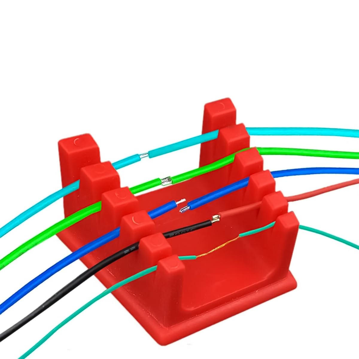 Serplex Welding Soldering Station Cable Holder for 30-12AW Wire with 5 Slots Silicone Base