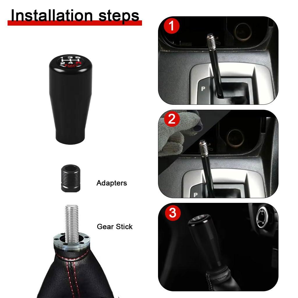 STHIRA Car Gear Knob for Manual Transmission with 5 Speed Design and Aluminum Alloy Build | Compatible with Suzuki Models
