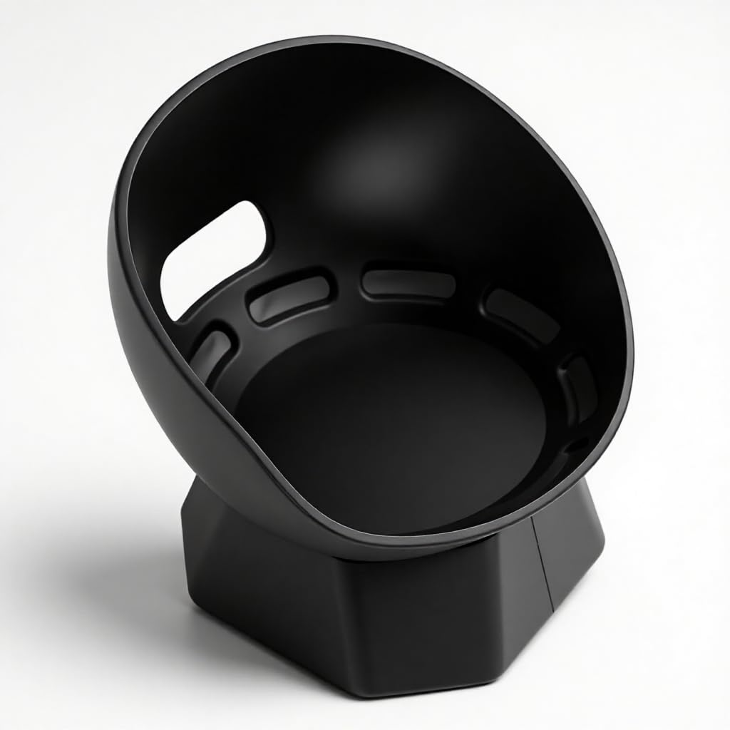 ZORBES Speaker Desk Holder for Amazon Echo Dot 4th and 5th Gen with Bowl Shape Design | Cable Slot and Elevated Placement