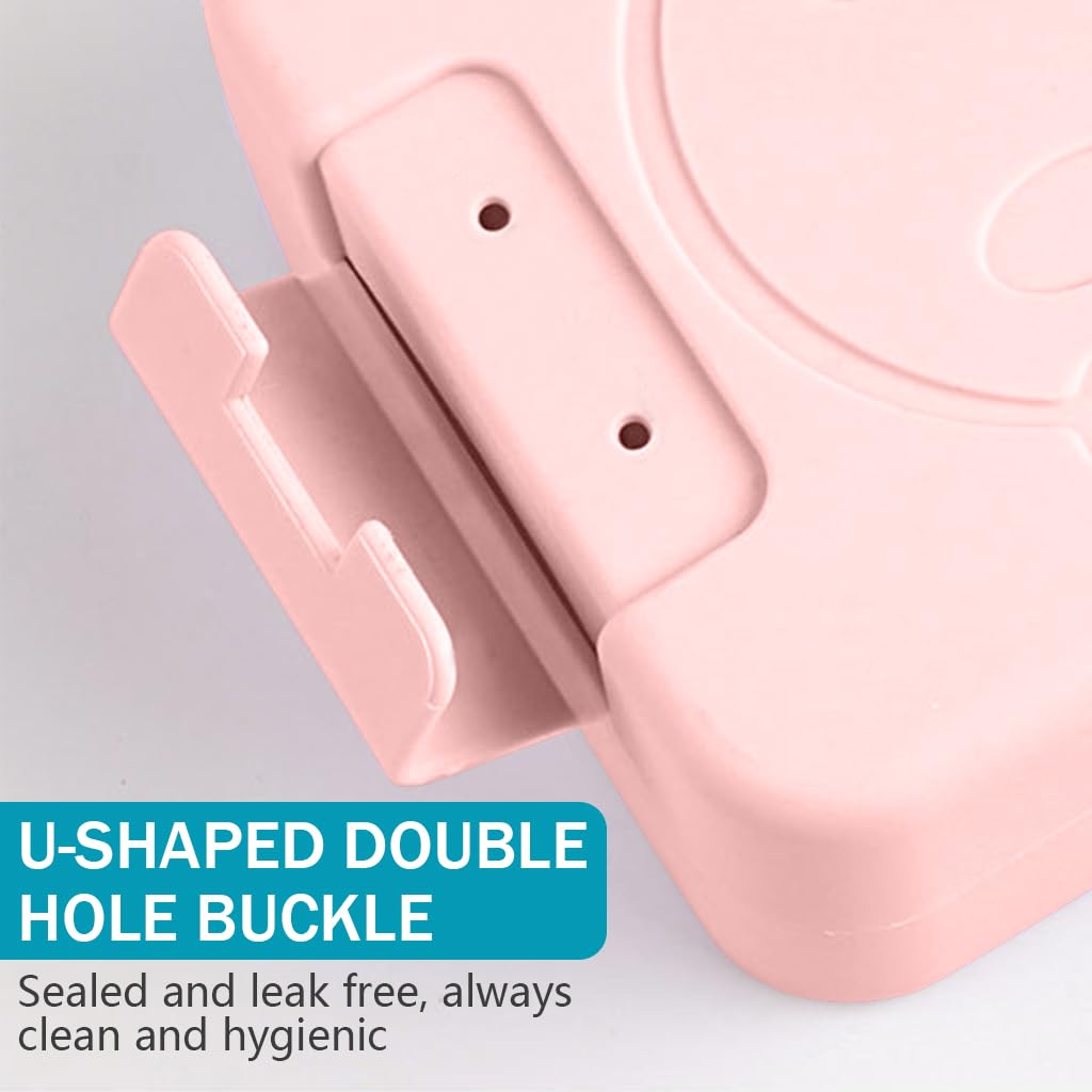 HASTHIP Soap Box Holder 3 Pack for Travel and Bathroom with Lockable Lid and ABS Material