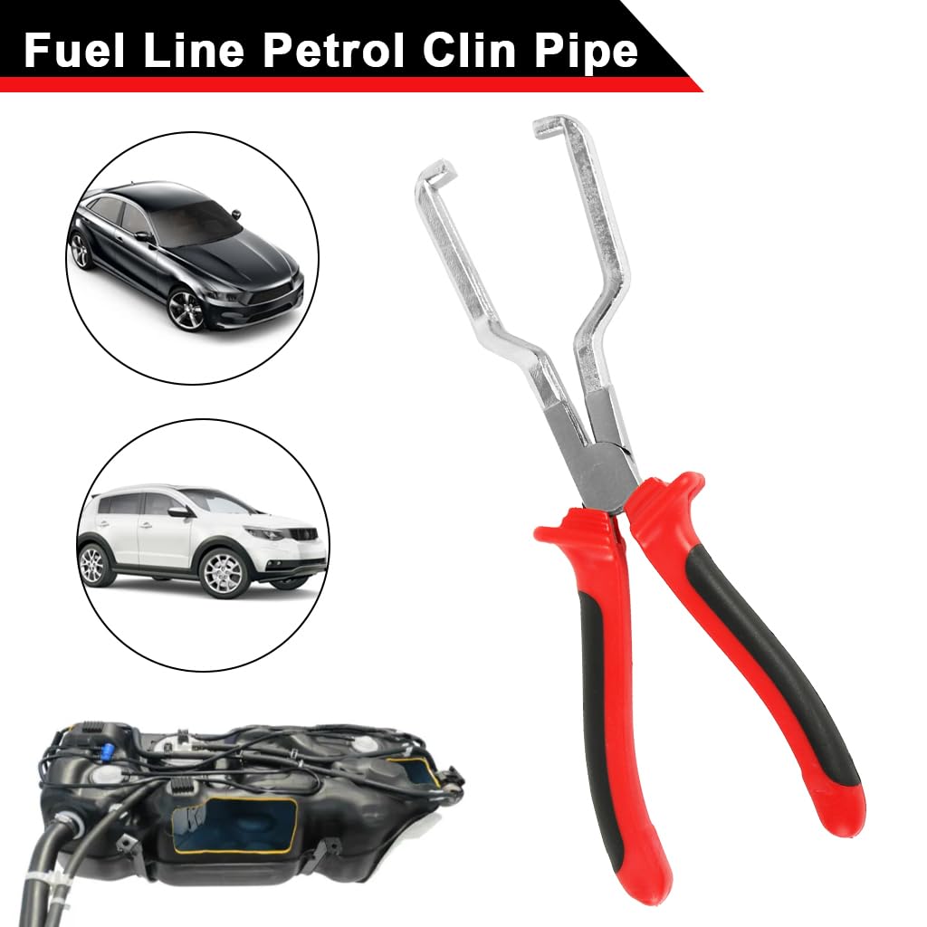 STHIRA Fuel Line Disconnect Plier for Car Maintenance with Rubberized Handle | Carbon Steel Tool