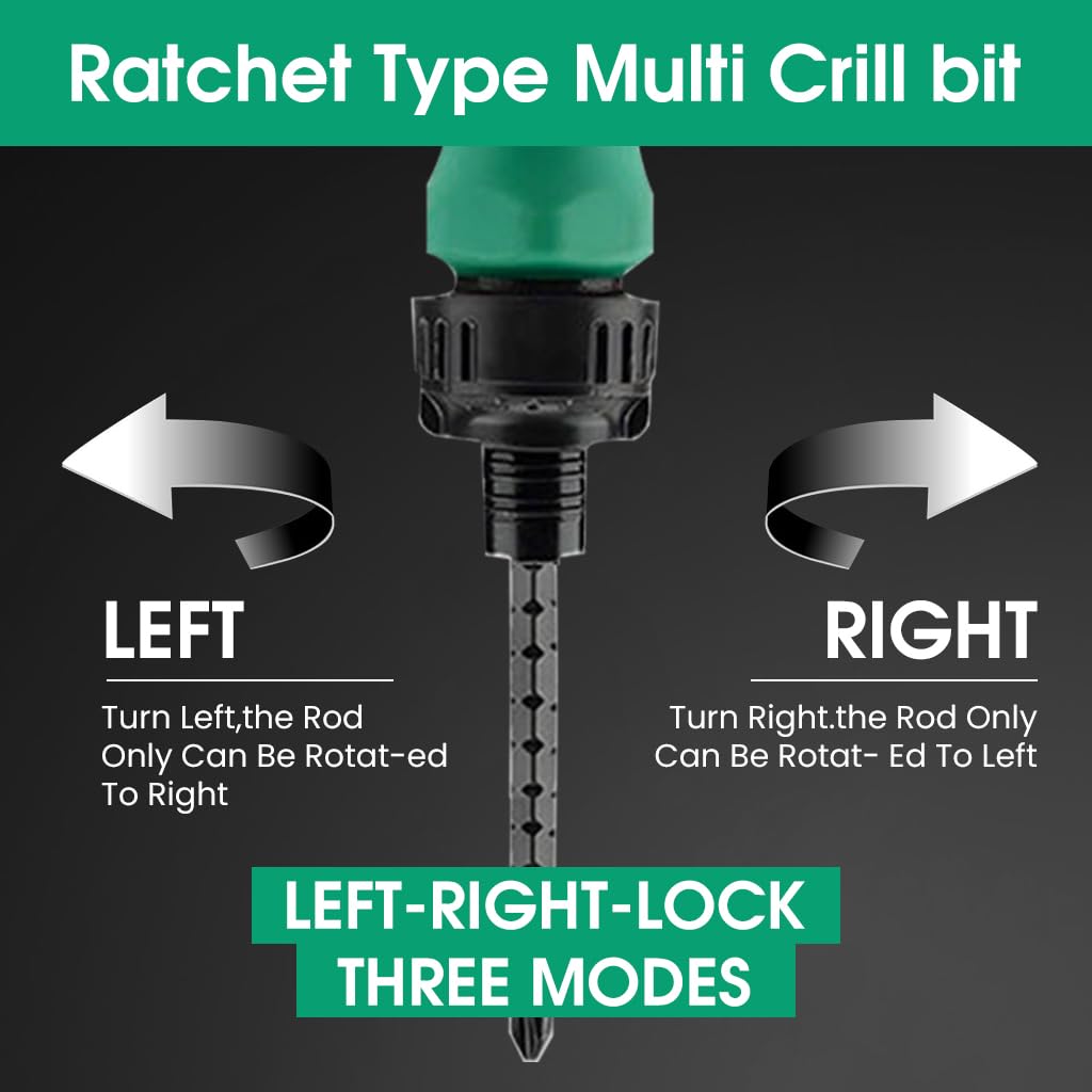 Serplex® 13 in 1 Screwdriver Tool Set with 6 Dual Head Retractable Screwdriver Bits Magnetic Bit Design Cordless Multi-Purpose Screwdriver Portable Screw Driver Set Kit Screw Driver Tool