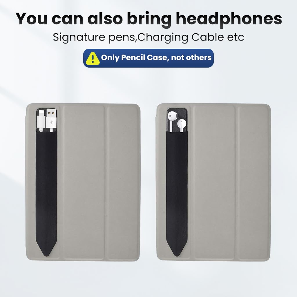 Verilux Stylus Pen Sleeve for Laptop Case Travel with Self Adhesive Backing | Black 19.2x2.8cm Elastic Lycra Pocket