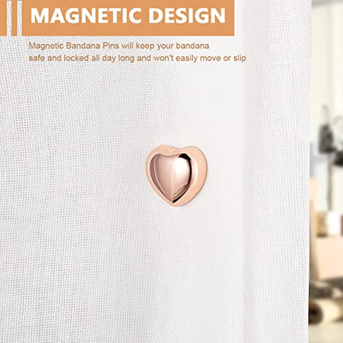 SANNIDHI® 4 Pairs Hijab Magnetic Pins Glossy Clothing Scarf Pins for Hijab Magnets Set Multi-Use Pinless Small Button Clips for Muslim Scarf Saree Pins for Women Girls