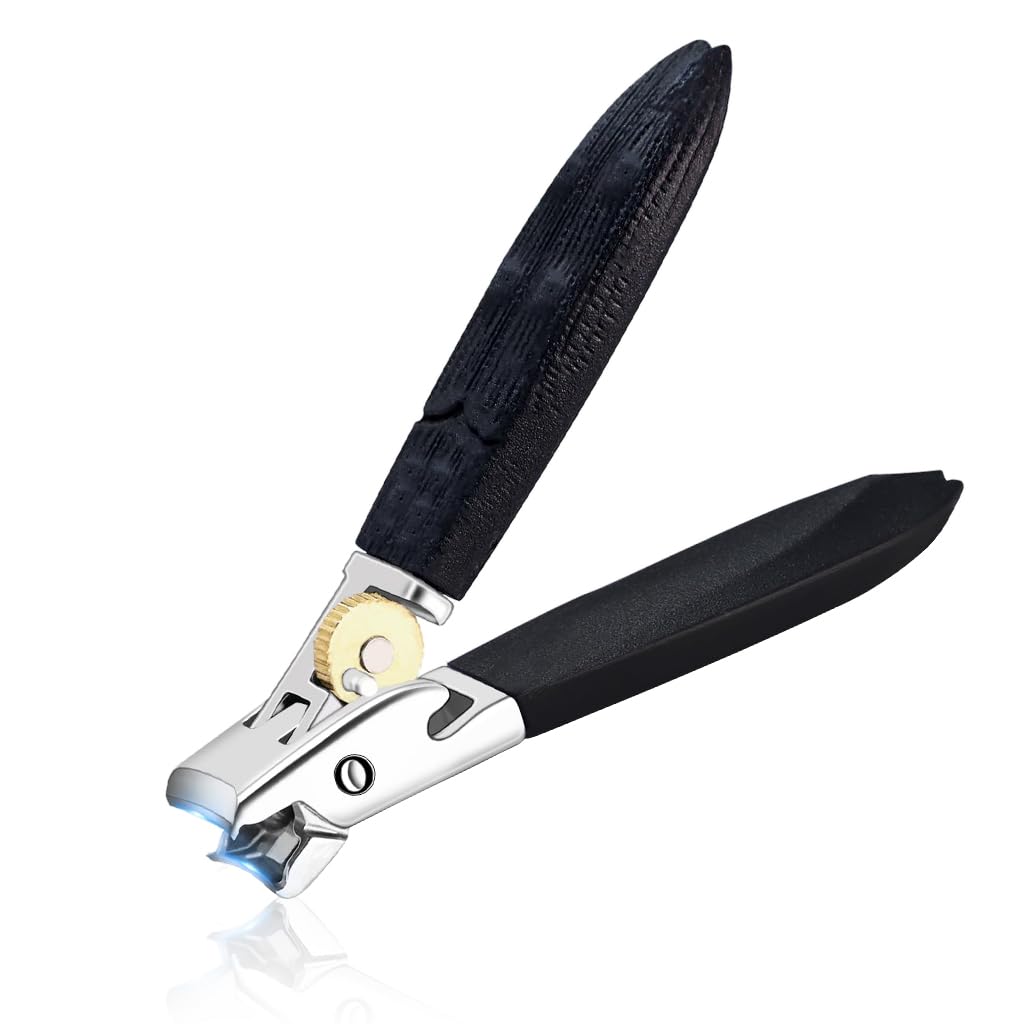 MAYCREATE Nail Clipper with 13mm Wide Jaw and Safety Lock Stainless Steel for Adults | Ergonomic Handle