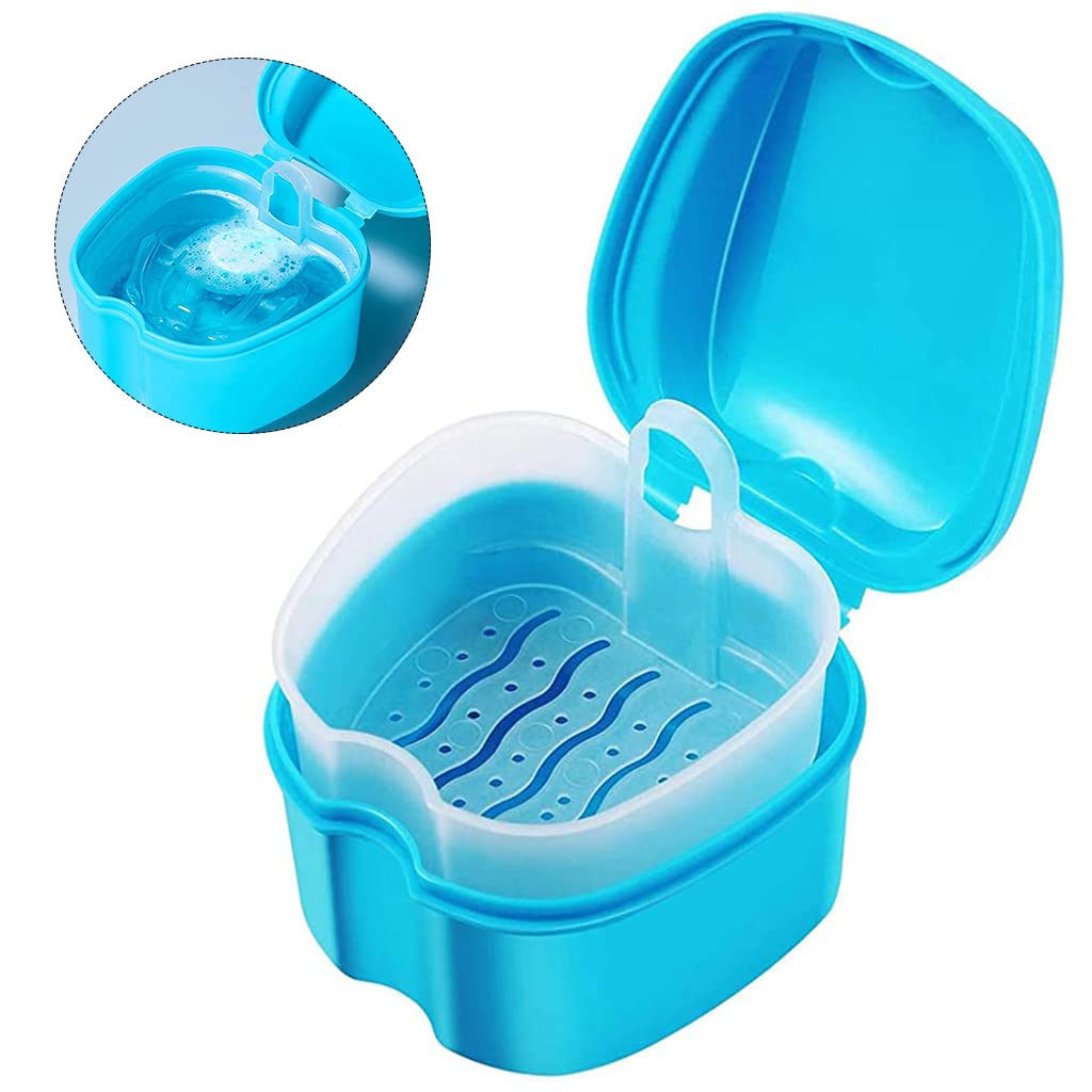ZIBUYU Denture Box Case for Retainers with Strainer and Detachable Bin 3 PCS | Medical Grade PP