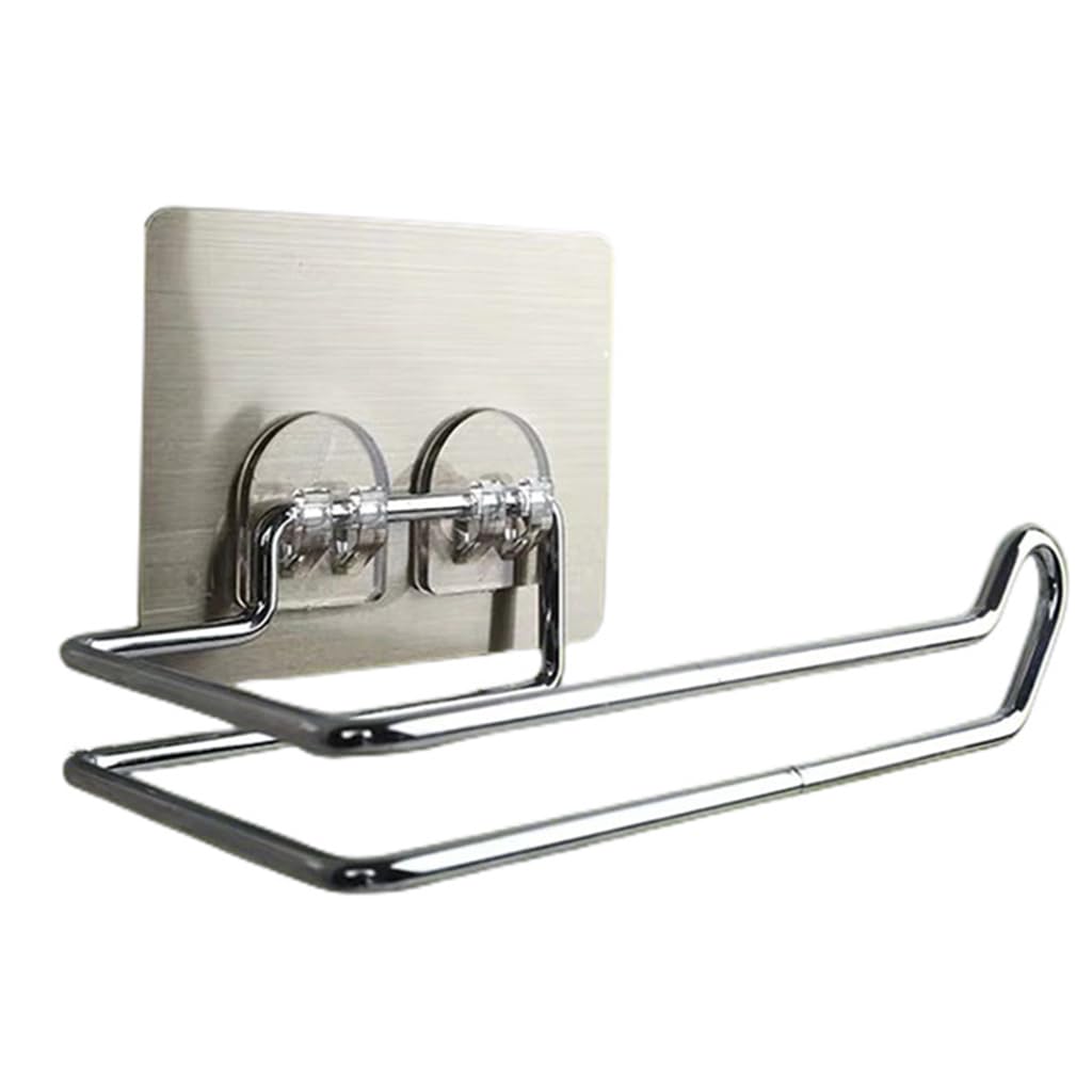 ZIBUYU Tissue Paper Holder for Bathroom and Kitchen with Self Adhesive Mount | 7 in Stainless Steel Rack