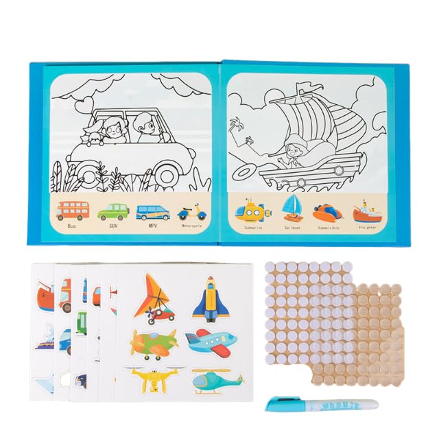 PATPAT® Busy Water Doodle Mat, Kids Painting and Writing Colorful Doodle Drawing Book, Kids Painting Educational for 2 3 4 5 6 7 Years Girls Boys