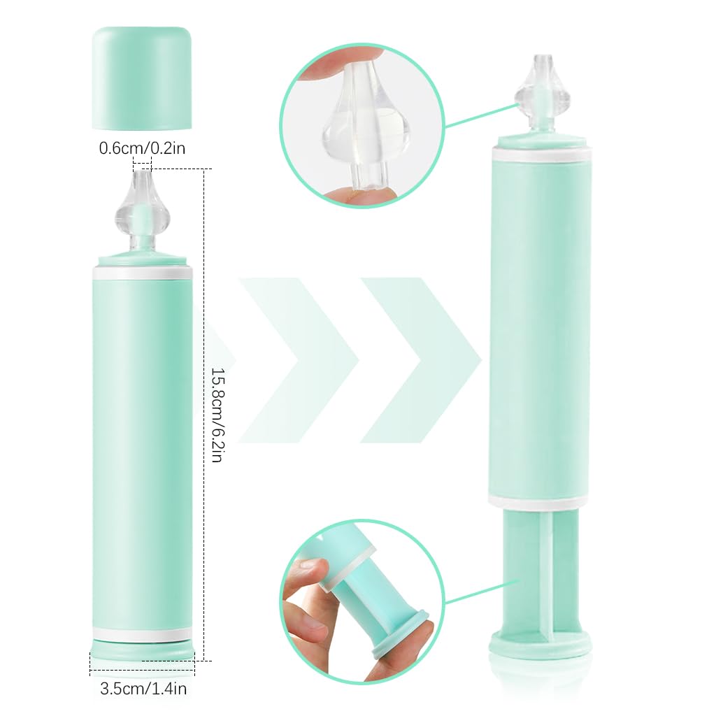HANNEA Nasal Rinser 60ml for Adult Use with Soft Silicone Nozzle | Includes 2PCS Green Set