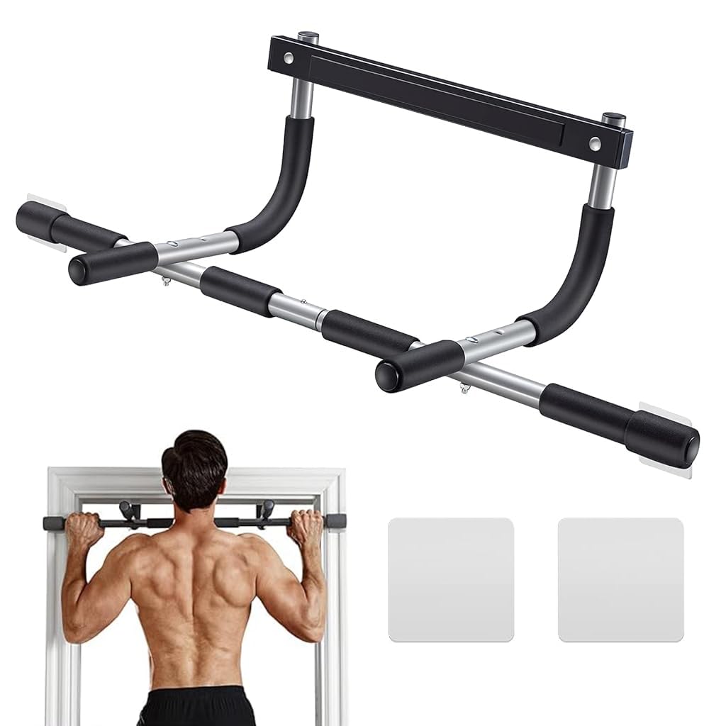 Proberos® Doorway Pull-Up Bar, Wall Mounted Chin up Bar Pullup bar, Wall Mounted Pullup Bar At Home Non Slip Pull Up Rod & Chin Up Bar For Home Mechanism Max Load 200Kg