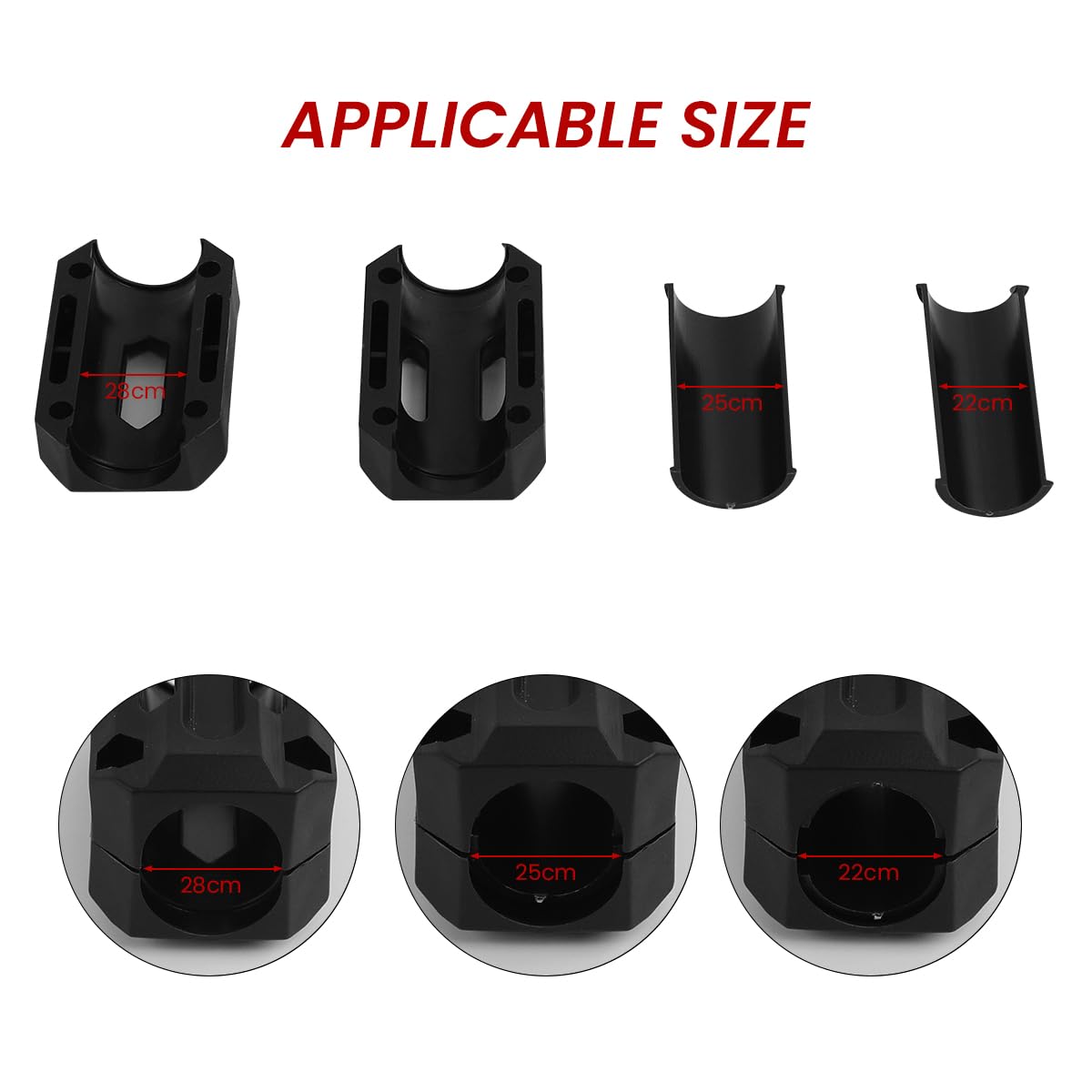 STHIRA Universal Bumper Guard for Bike with Shock Absorbing Nylon Frame Sliders | Fits 22mm 25mm 28mm Pipes