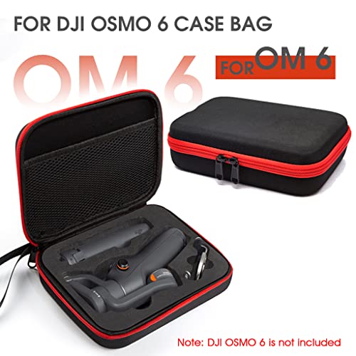 ZORBES® Storage Bag for DJI Osmo Mobile 6 Hard Shell Nylon Portable Case Phone Stabilizer Carrying for Om6 Smartphone Gimbal Accessories Only Not Include Product Black 2 PCS