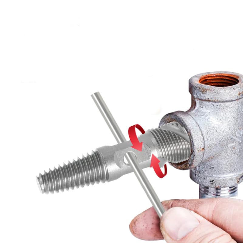 Serplex 2 in 1 Broken Pipe Extractor Kit for Plumbing Repairs with Double‑Head Design and Alloy Build