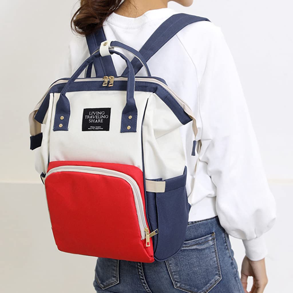 ZIBUYU Diaper Bag Backpack Mommy Large Capacity Diaper Bag with Thermal Insulation Design for Travel, Waterproof Printed Maternity Backpack Diaper Bag
