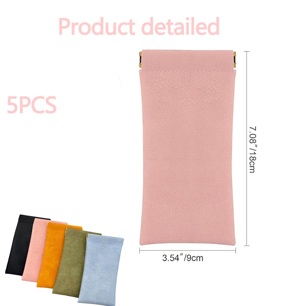 Zibuyu Leather Glasses Case Set for Sunglasses with 6.5 x 3 in Fit | 5 Colors and Gift Box