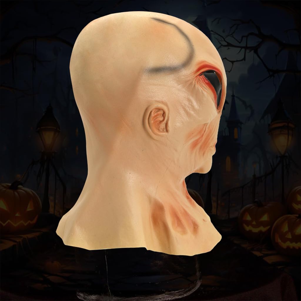 Fancyku Halloween Alien Mask for Cosplay and Parties featuring Realistic Skull Latex Design