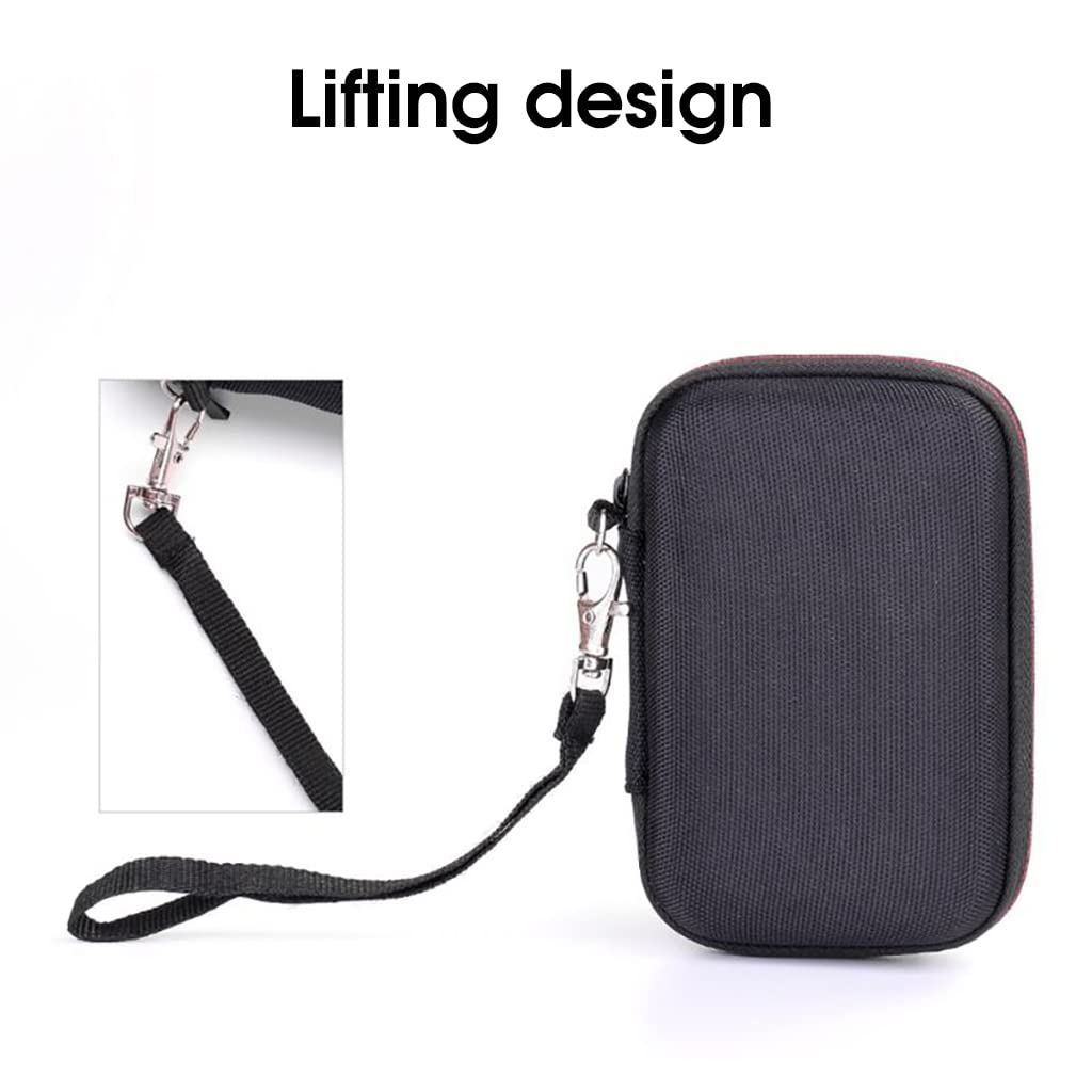 ZORBES Storage Bag for Samsung T7 Touch Portable SSD with Handstrap Black 2PCS | 14×10×3.5cm Shockproof Travel Organizer