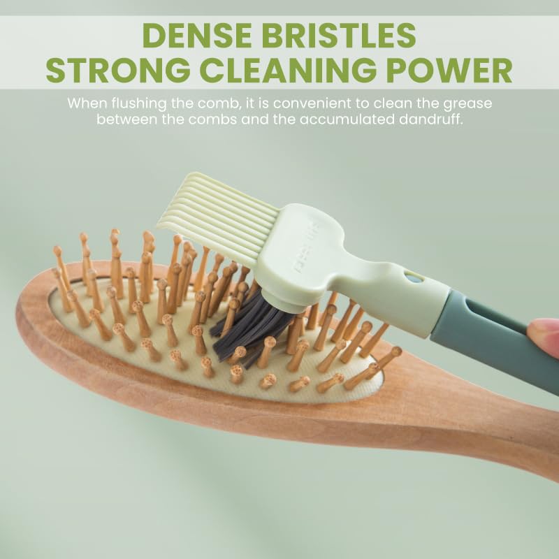 ZIBUYU Cleaner Brush for Hairbrushes with 2 in 1 Dual Head Design | Removes Hair and Dust