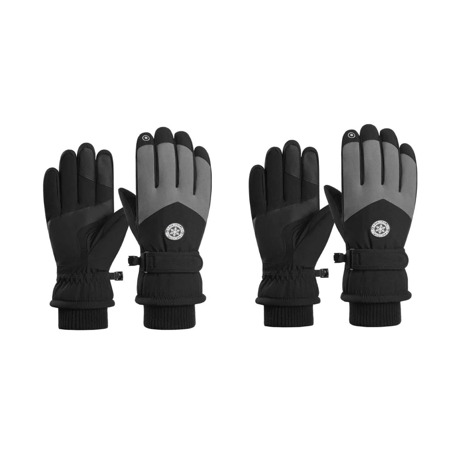 GUSTAVE® Polyurethane Winter Gloves for Men Women Warm Splashproof Windproof Riding Gloves Touch Screen Finger Anti-Slip Design, Ski Gloves, Bike Gloves, Cycling