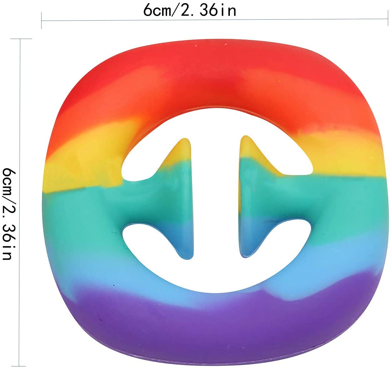 PATPAT Fidget Toy for Stress Relief with 6.2×5.9×0.39 in Grip & 6 Color Bubbles | Kids & Adults