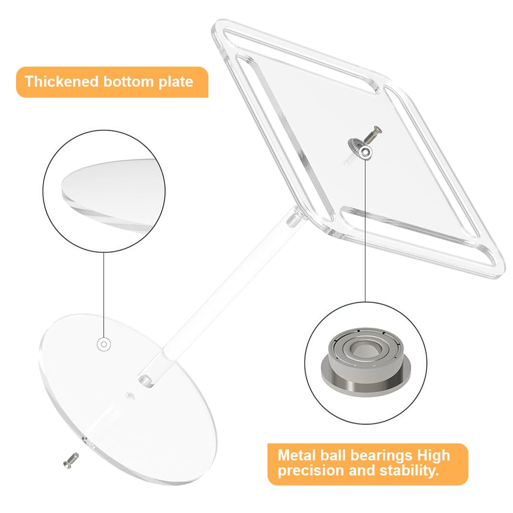 HASTHIP Acrylic Sunglasses Holder Stand for 12 Pairs with 360 Rotating Clear Display Rack