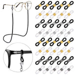 HASTHIP® 40pcs Eyeglasses Chain Hook Attachment Rubber Ends, Glasses Spectacles Chain Retainer Ends Sunglasses Strap Holder Loop Connectors