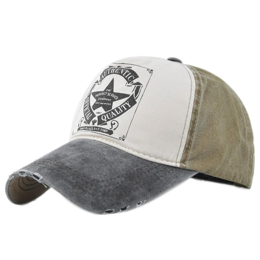 Zibuyu Sun Cap Hat for Men featuring Pentagram Print and Adjustable Cotton Design | Green