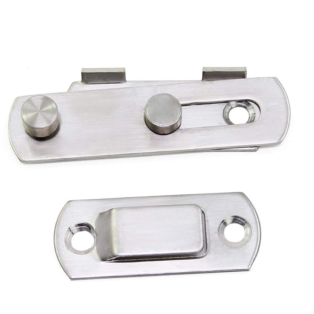 Supvox® Stainless Steel Flip Latch Gate Latches Bar Door Lock (3 Inch) - 2 Pieces