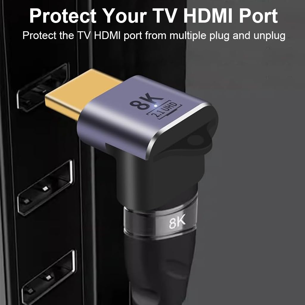 ZORBES HDMI Adapter for TV PC and Projector with 8K 60Hz Support | 90 Degree Vertical Design