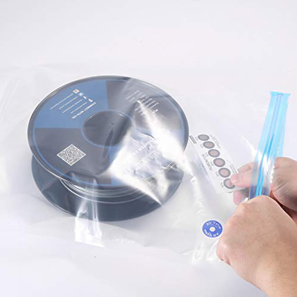 Serplex 3D Printer Filament Storage Bags with Manual Air Pump and 4 Sealing Clips | 20PCS 30x34cm Reusable Anti-Moisture Solution