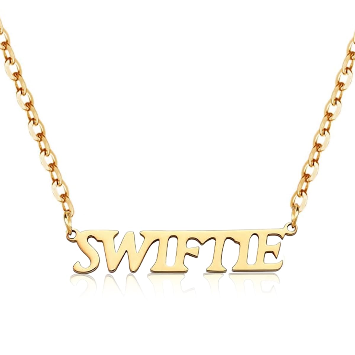 SANNIDHI Fans Necklace Taylor Swift Necklace Golden Swift Charm Necklace Friendship Necklace Taylor Swift Necklace Merchandise Gift for Fans
