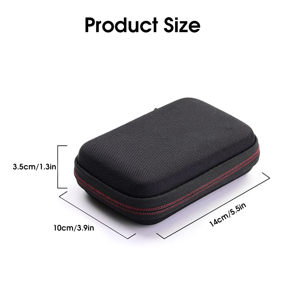 ZORBES Storage Bag for Samsung T7 Touch Portable SSD with Handstrap Black 2PCS | 14×10×3.5cm Shockproof Travel Organizer