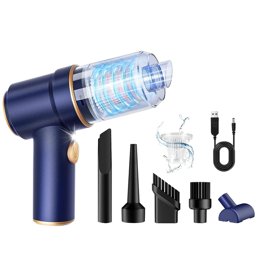 ZORBES Electric Compressed Air Duster for Car and Home with 120W 10000Pa Suction | 42000RPM Handheld Vacuum featuring 4000mAh Battery