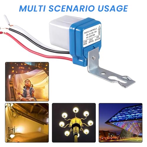 Serplex® 15PCS Photocell Switch AC 220V 10A Automatic Dusk-to-Dawn Photoswitch Auto On Off Light Sensor Control for Pathway Porch Stair Home Lighting