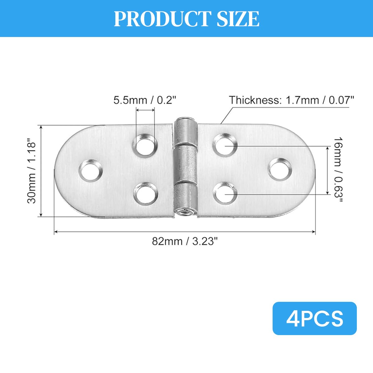 Serplex Metal Hinges for Folding Tables featuring 90 Degree Folding Mechanism and Brushed Zinc Alloy Finish