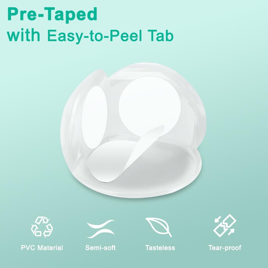 ZIBUYU Spherical Baby Corner Protectors for Tables and Furniture | Clear 12 Pack Easy Install Guards