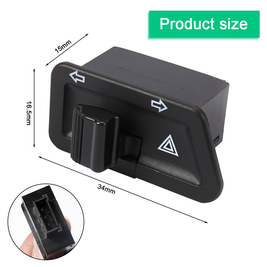 STHIRA Motorcycle Headlight Switch for E Bikes and Scooters with 3 Pin Double Flash Button | Easy Turn Signal Control