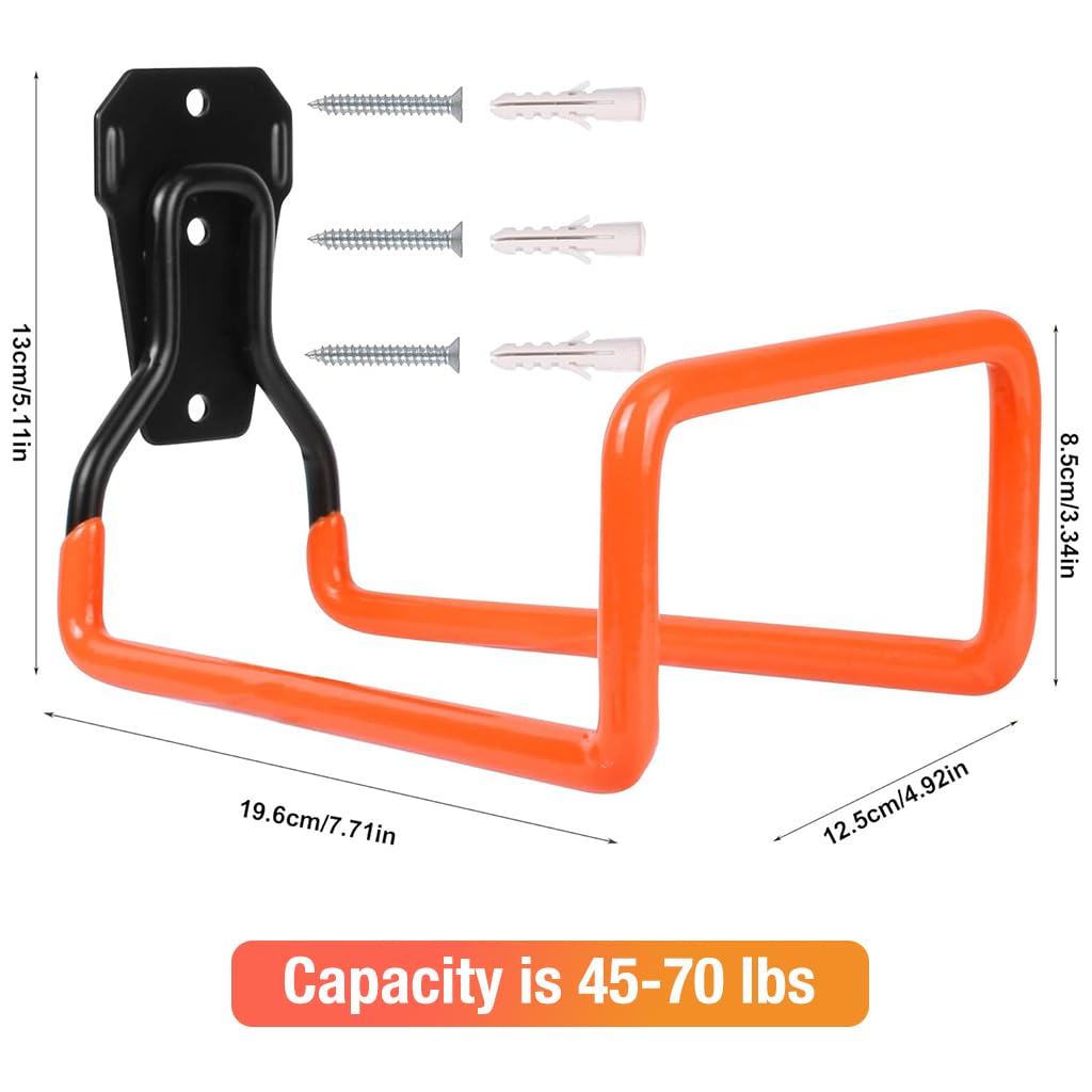 HASTHIP 2Pcs Garden Hose Holder Wall Mounted Hose Hook Wall Hook Metal Hose Organizer Long Hose Hanger Hook with Screws Heavy Duty Wall Hook for Hose, Cable, Water Hose