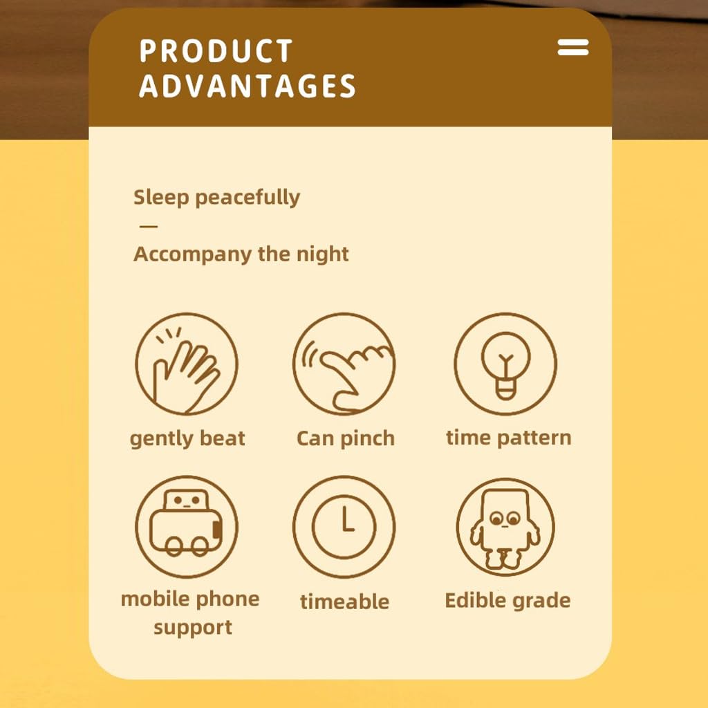 ELEPHANTBOAT Night Light for Kids with 30mins Auto Off Timer and USB Rechargeable 500mAh Battery | Soft Silicone Milk Box Design