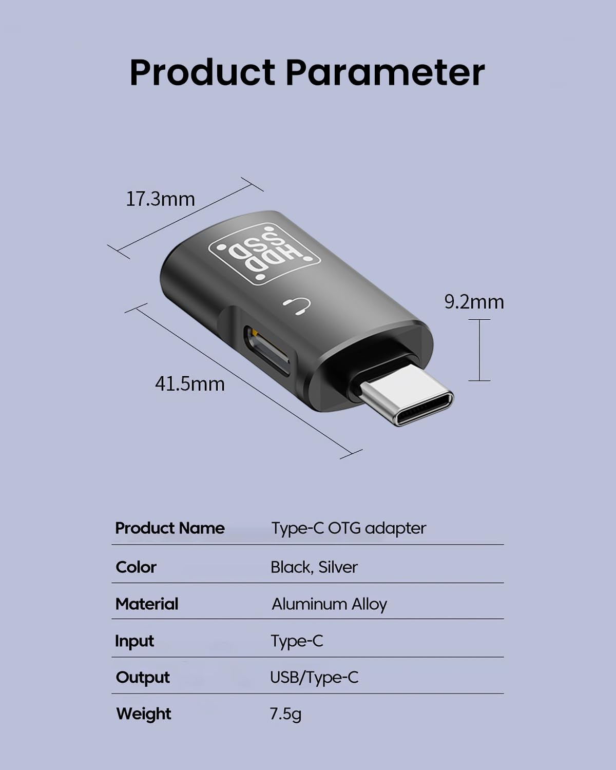 Verilux USB 3.0 to Type C Adapter for iPhone 15 and MacBook featuring Dual Type C Ports | 5Gbps Fast Data Transfer